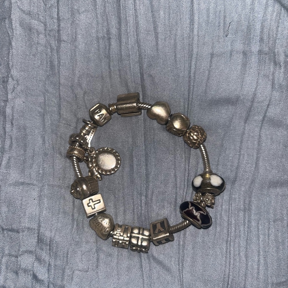 Pandora bracelet with charms